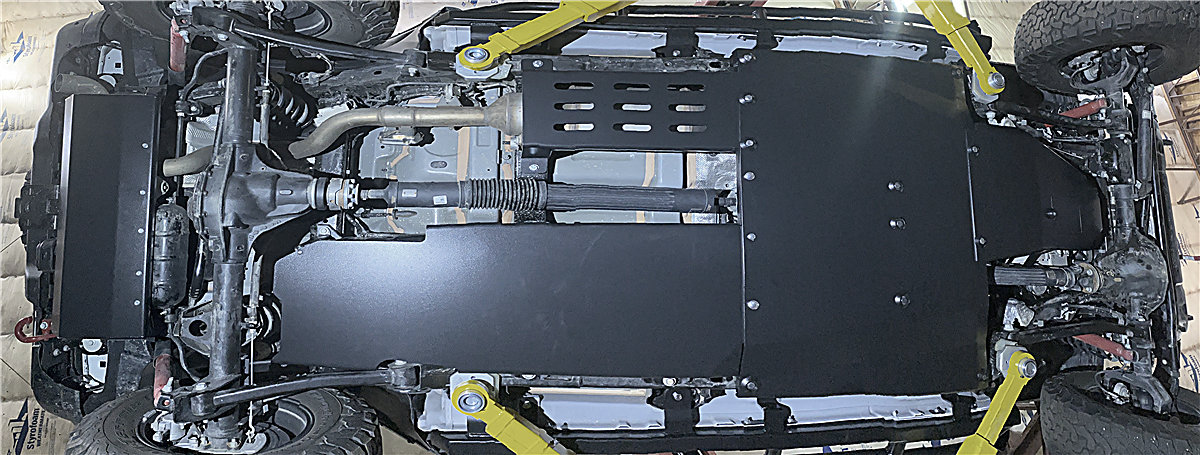 Rock Hard 4X4 RH-90566 Complete Bellypan Skid Plate System with Dual Crossmembers for 20-26 Jeep Wrangler Unlimited 4-Door JL with EcoDiesel