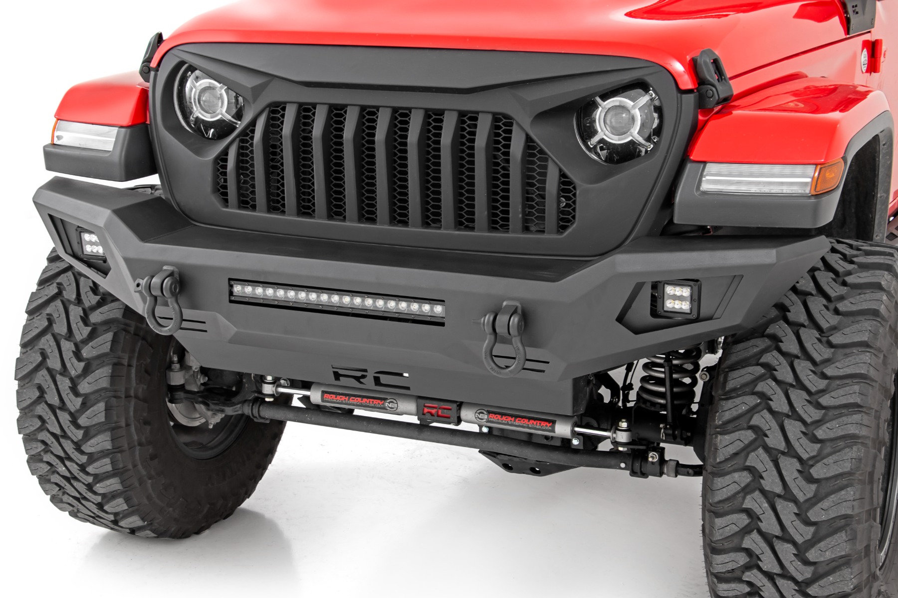 Rough Country 10635 Front Full Width Non-Winch Bumper for 07-26 Jeep Wrangler JL, JK & Gladiator JT