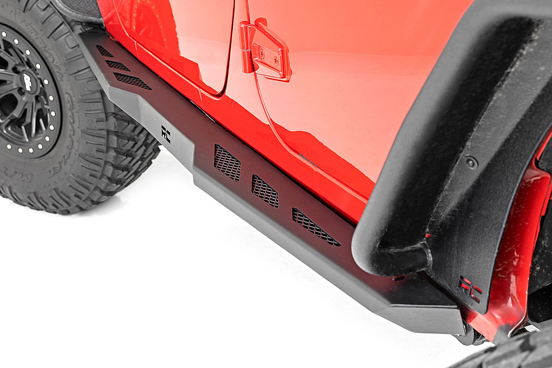Rough Country 90800 Heavy Duty Rock Sliders for 07-18 Jeep Wrangler JK Unlimited 4-Door