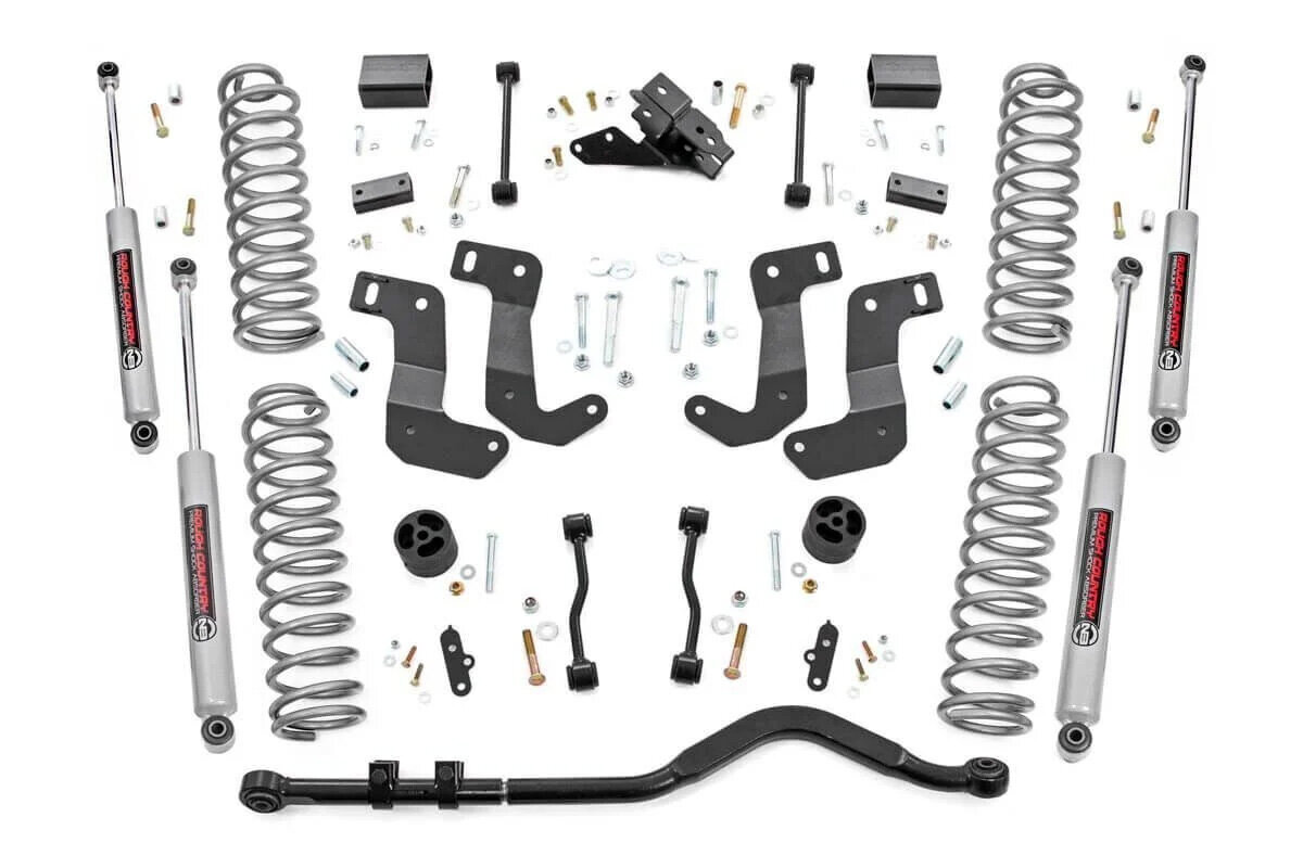 Rough Country 3.5in Suspension Lift Kit with Control Arm Drop for 21-26 Jeep Wrangler JL Unlimited 4xe