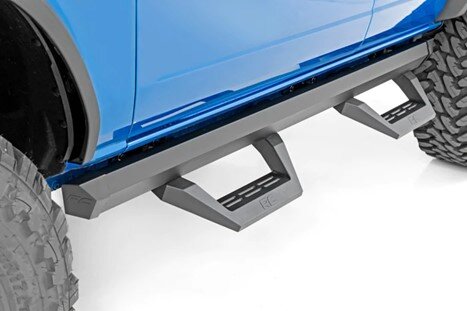 Rough Country 51029 SRX2 Adjustable Aluminum Side Step Bars for 21-26 Ford Bronco 4-Door
