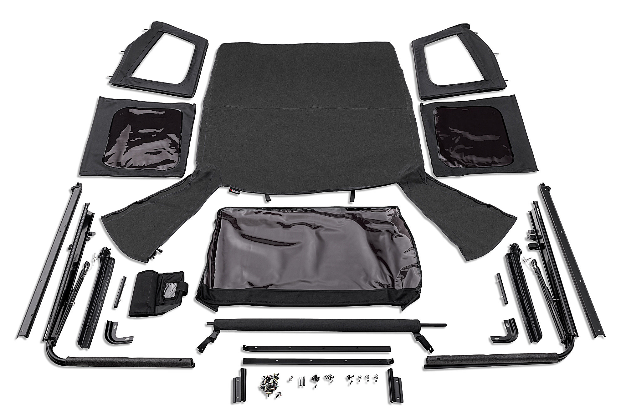 Rugged Ridge 13781.15 Complete Soft Top w/Frame for 76-95 Jeep CJ7 & Wrangler YJ with Half Steel Doors
