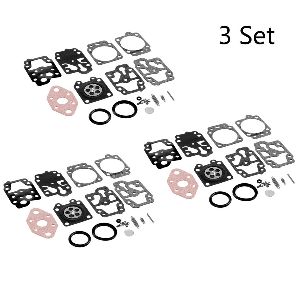 Set of 3 Carburetor Gasket Kit for Honda GX22/31, Echo GT1100 (Walbro K20-WYL)