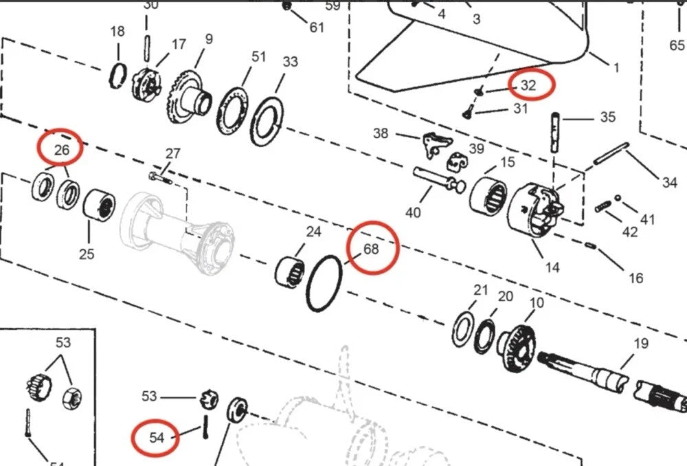 Oil Seal Lower Unit Seal Kit for OMC Cobra Volvo 2.3L 3.0L (0330137, 330137, 0313446)