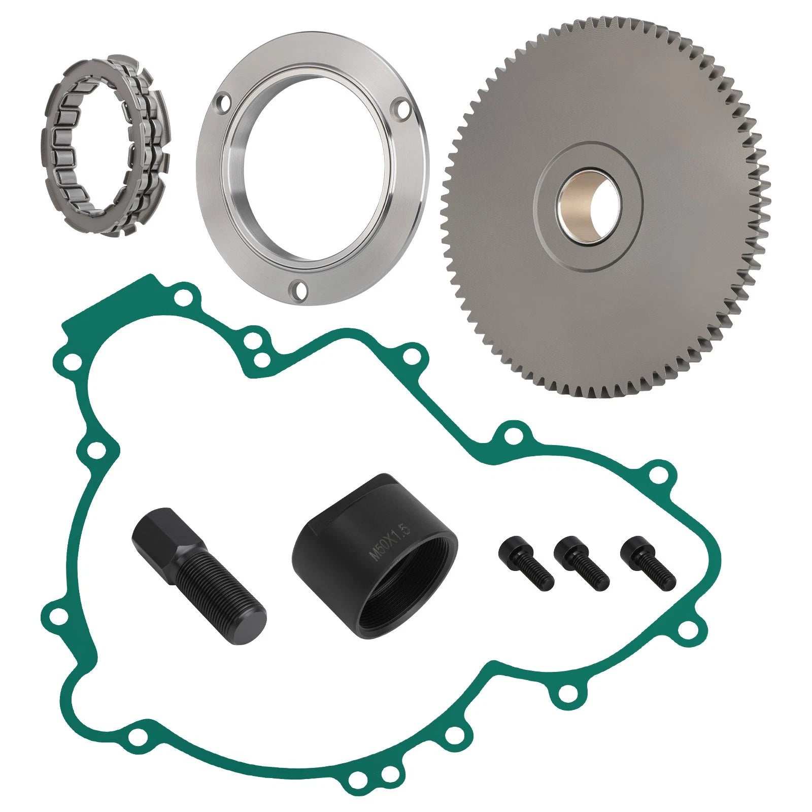 One Way Starter Clutch Idler Gear Kit for Polaris Ranger Crew XP 1000 (2017–2018)