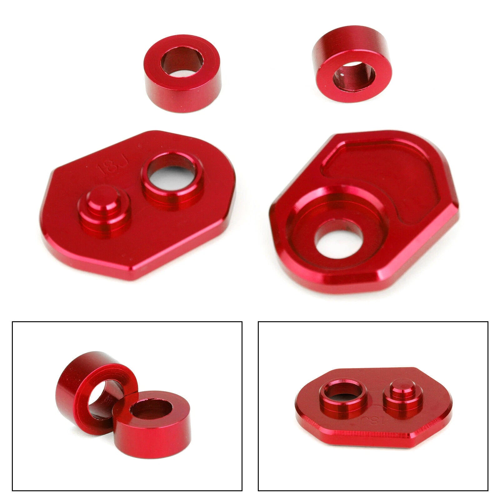 Aluminum Turn Signal Indicator Adapter Spacers for Honda MSX125 (2013–2023) Red T9