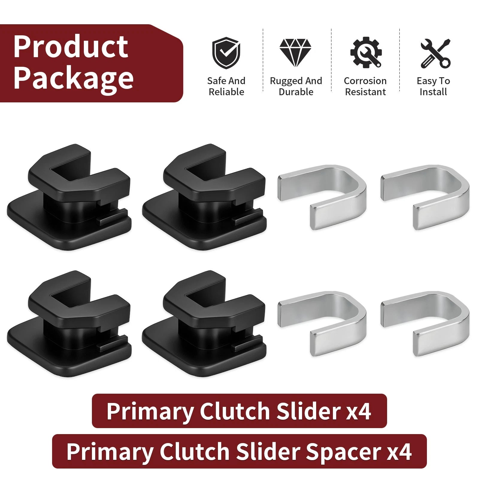 4X Primary Clutch Slider w/ Spacer for Yamaha Grizzly 600 4x4 (1998–2001)