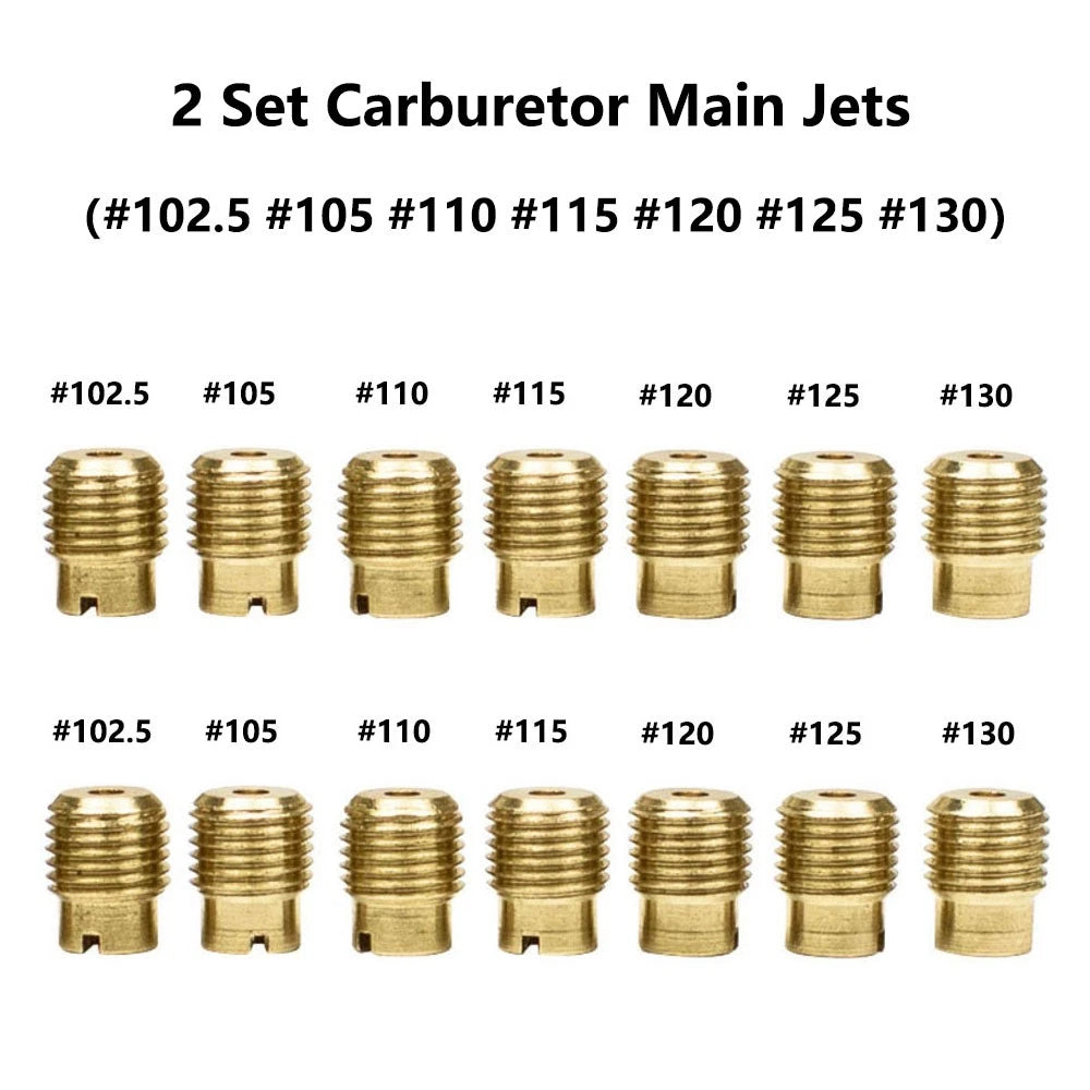 14pcs Carb Main Jets Set for Honda GX160 GX200 #102.5-#130