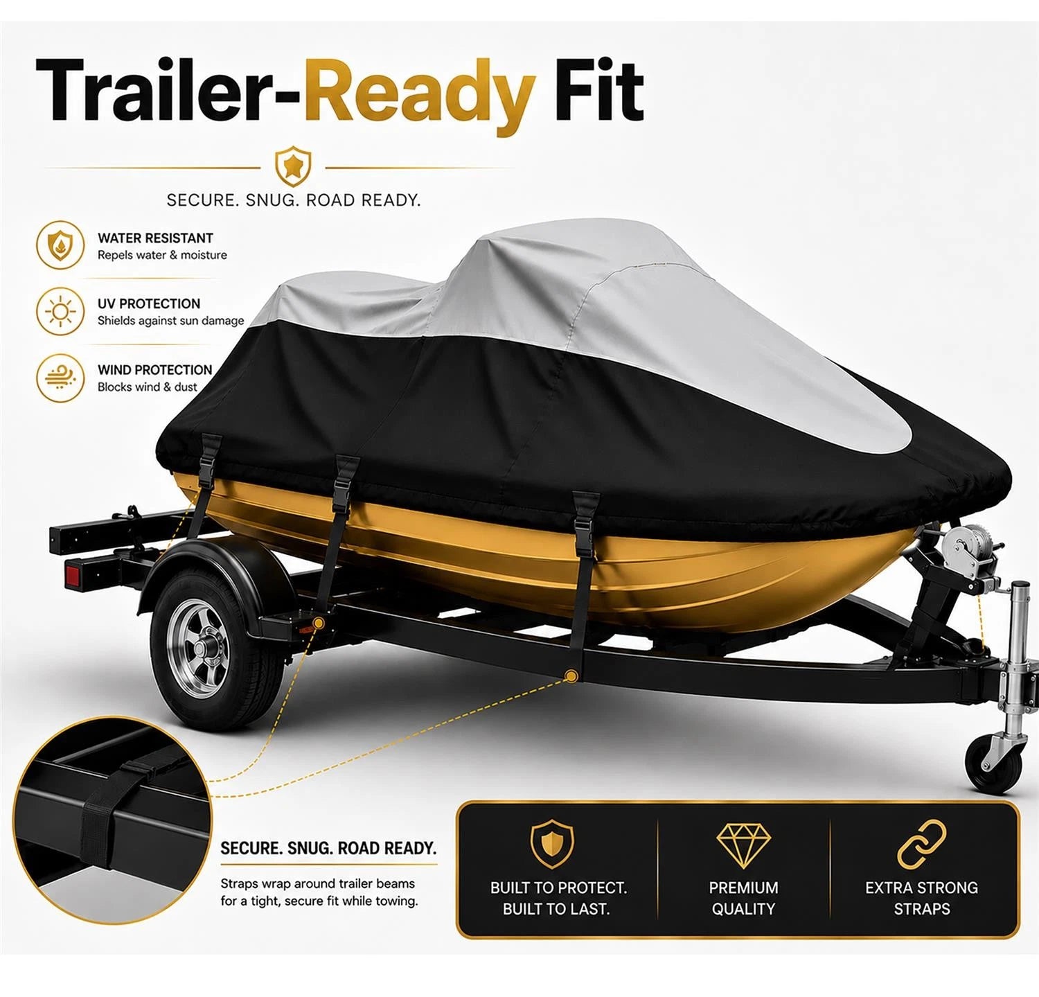 Heavy-Duty Jet Ski Cover for Seadoo GT GTS (1990–2000)