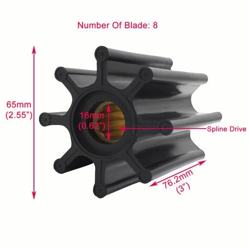 Water Pump Impeller for Jabsco Mercury 47-816814T Caterpillar (17018-0001)