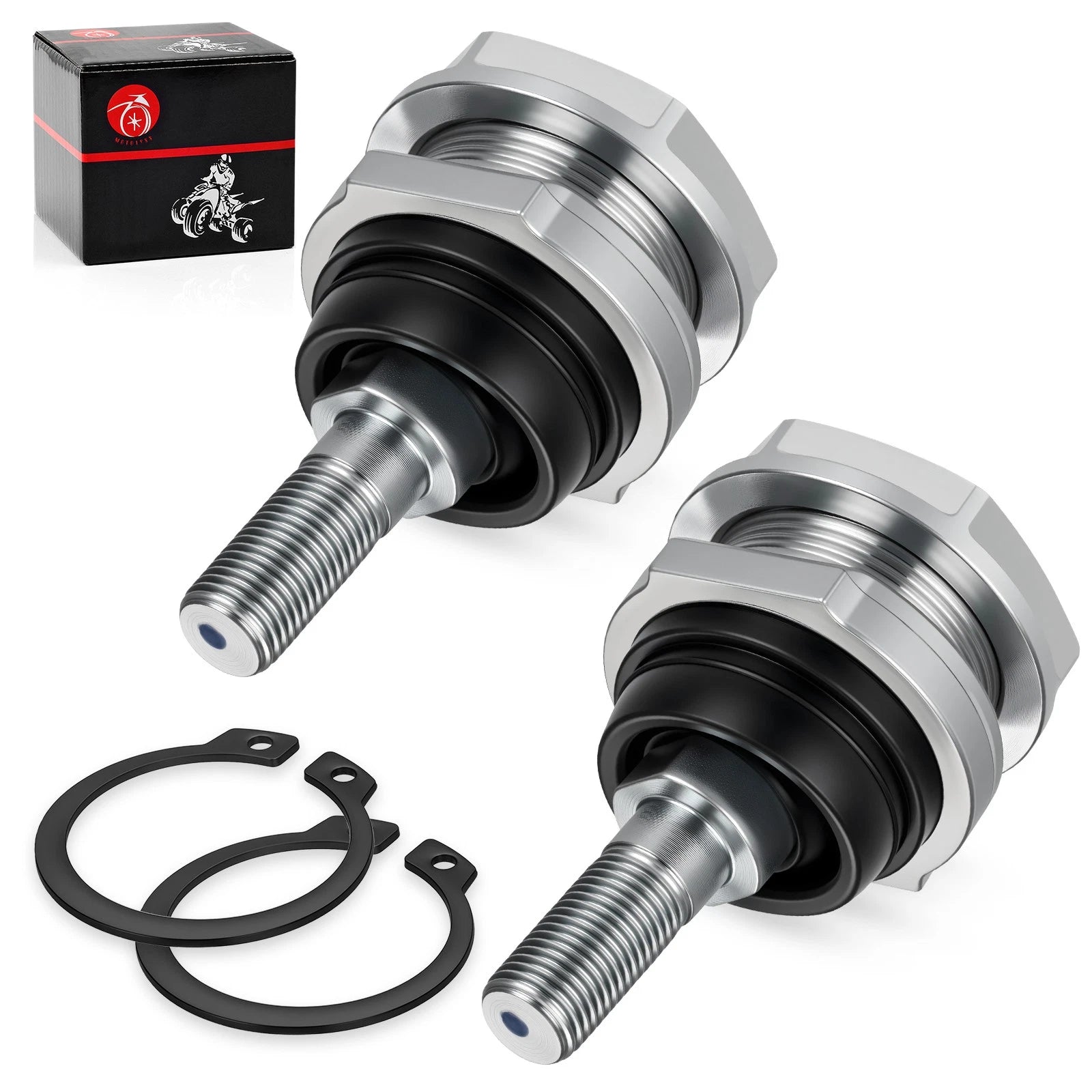 2X Front Suspension Upper Ball Joint & Nut Circlip for Can-Am Outlander 330 (2005)