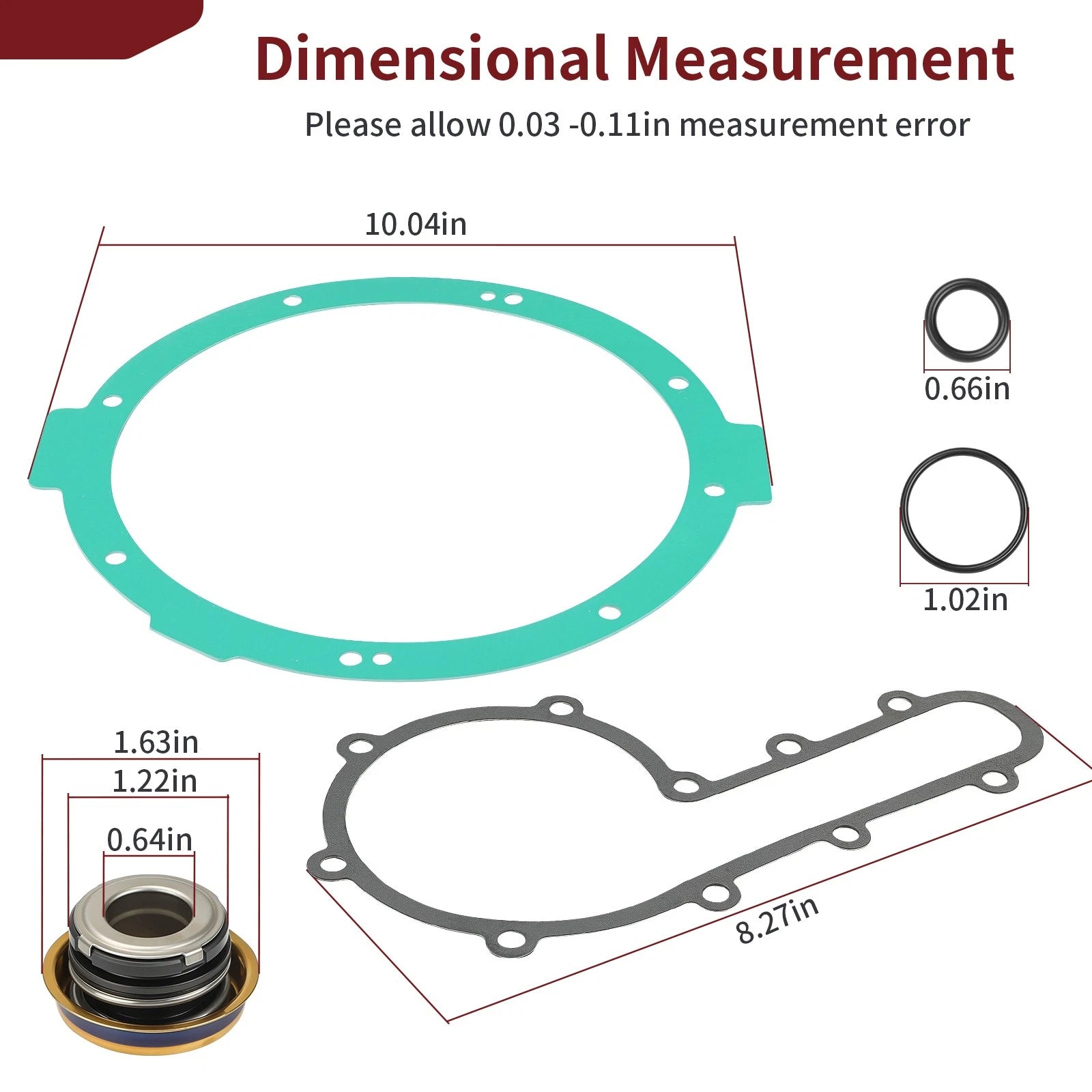 Water Pump Seal & Gasket Rebuild Kit for Polaris Sportsman Scrambler 850 1000 XP (2015–2023)