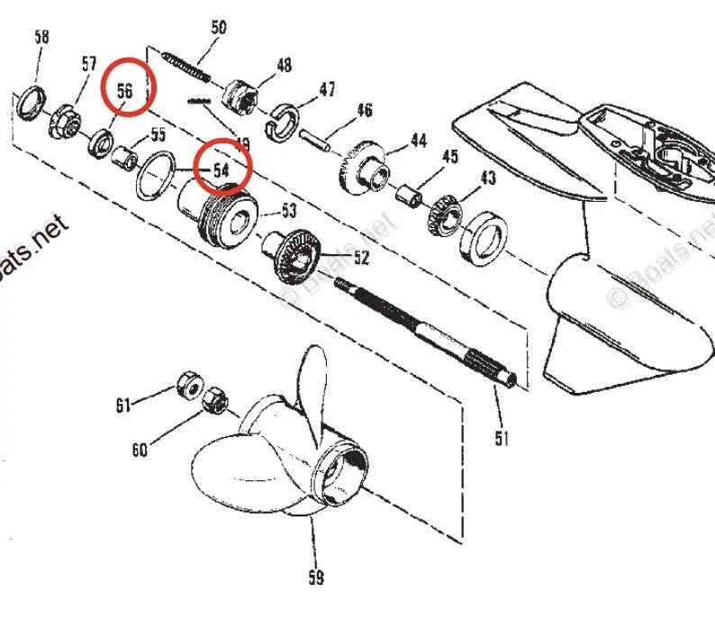 Lower Unit Seal Kit for Mercury Outboard 6/8/9.9/10/15 HP (26-66022, 26-99325)