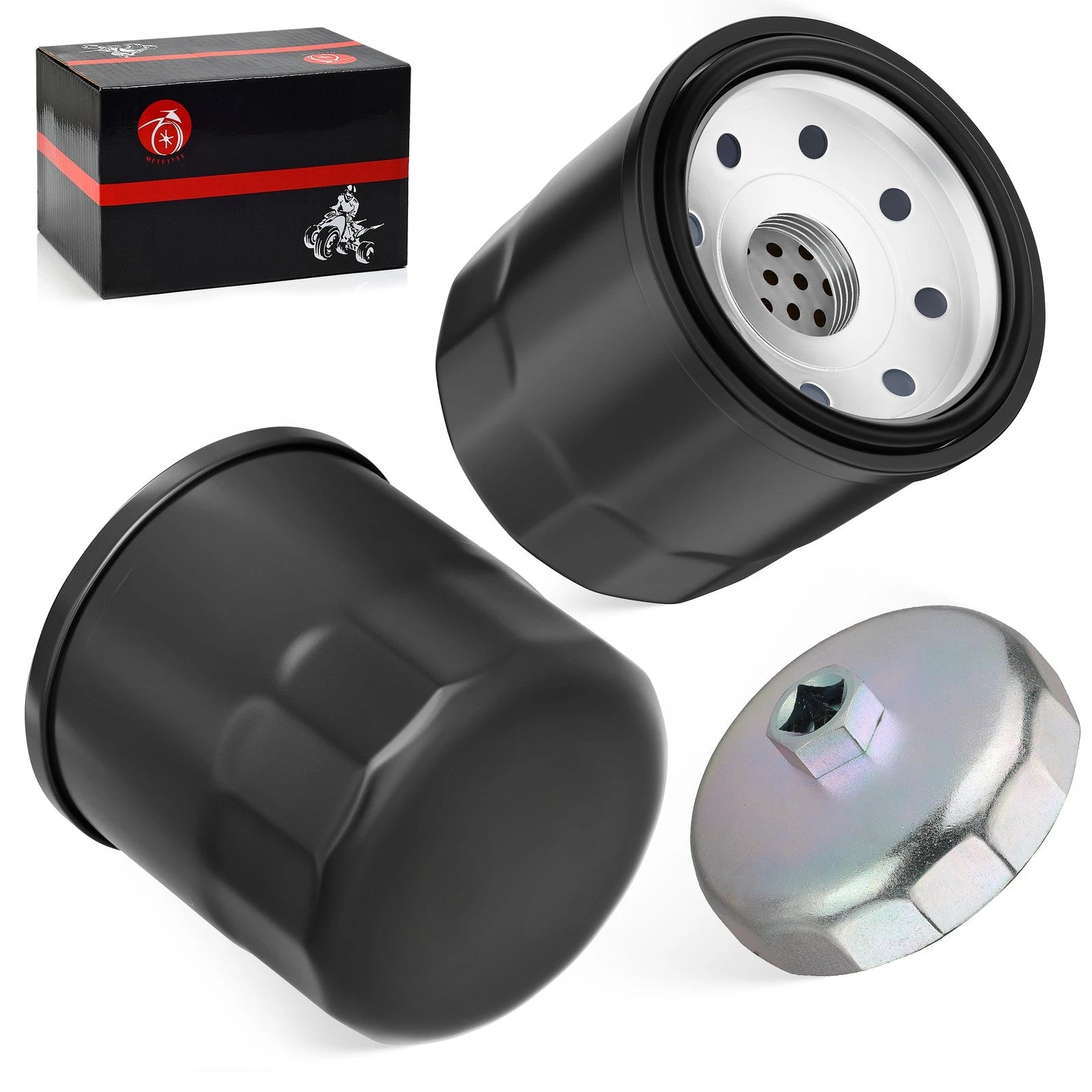 2X Oil Filter with Wrench Tool for Kawasaki Vulcan 500 800 900 1600 1700 1500