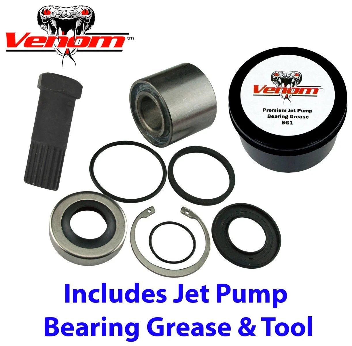 Jet Pump Rebuild Kit for SeaDoo GTI SE 155 (2008–2017) w/ Grease & Tool