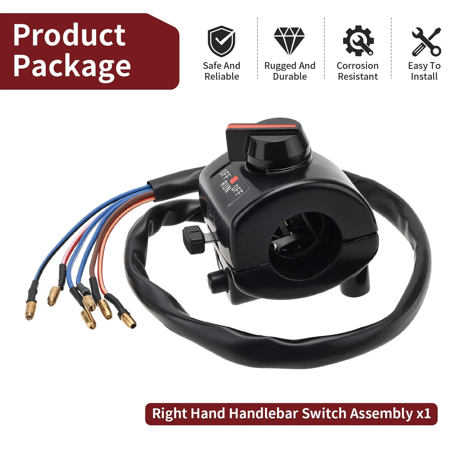 Right Hand Handlebar Switch Assembly for Yamaha XS650 (1976–1978) 584-83963-00-00