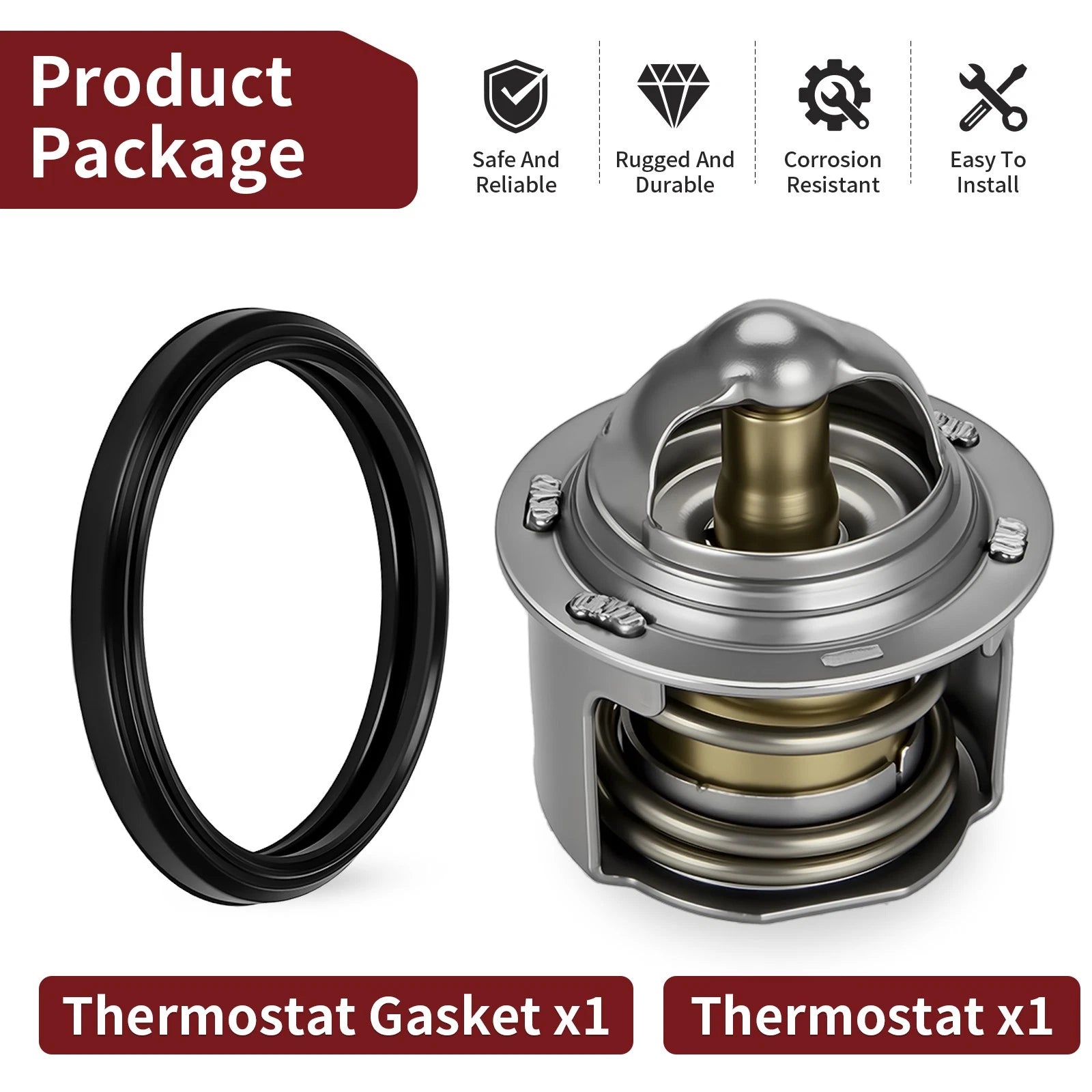 Thermostat 17670-08D10 17670-08D11 for Suzuki QuadMaster QuadRunner Vinson 500 (2002–2007)