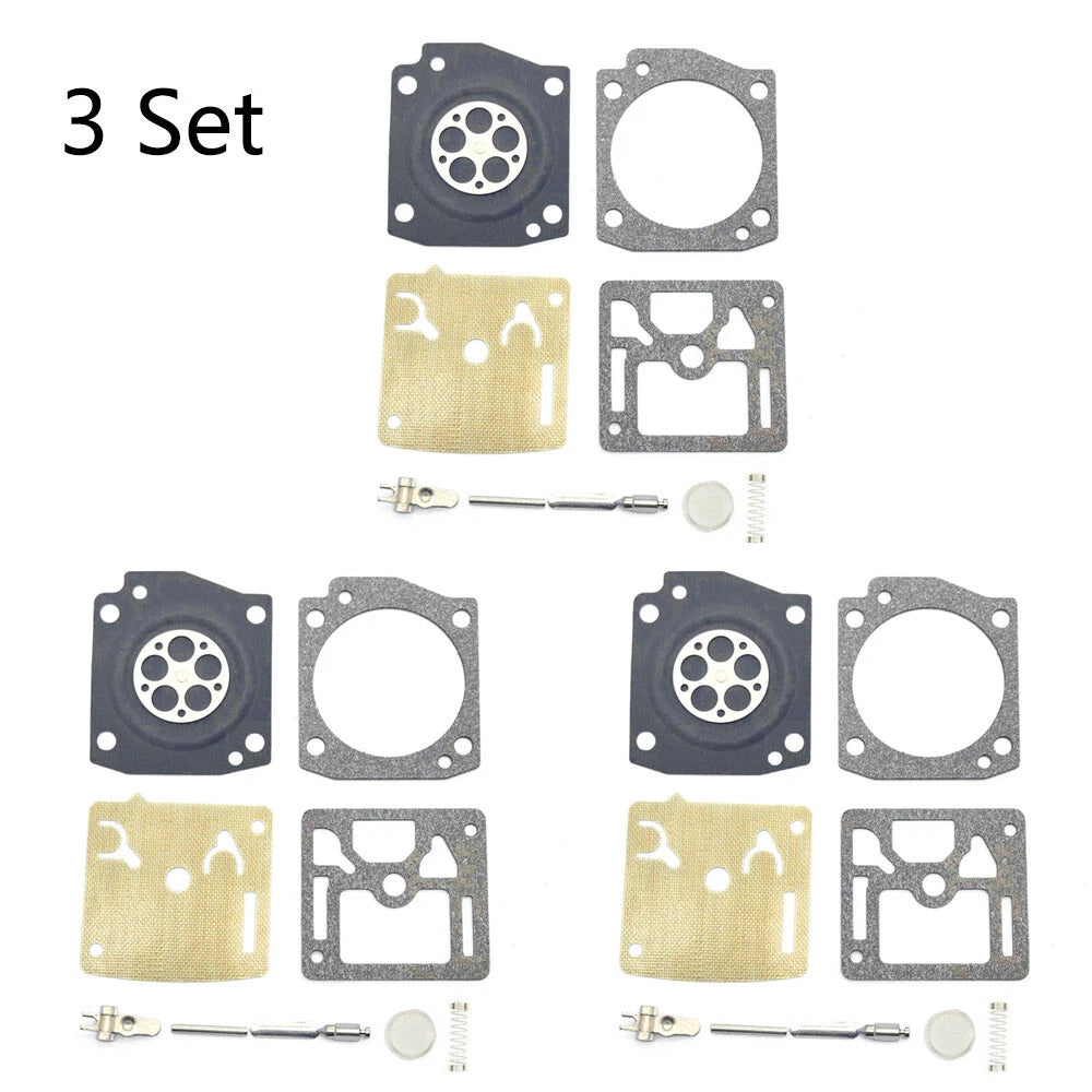 3X Carburetor Rebuild Kit for Husqvarna 362 365 371 (Zama RB-60, C3M-EL2A)