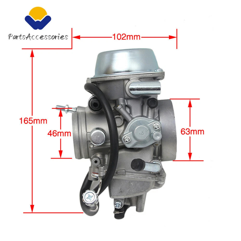 Carburetor, Intake Manifolds, Fuel Petcock for Yamaha YFM600 Grizzly (1998–2001)