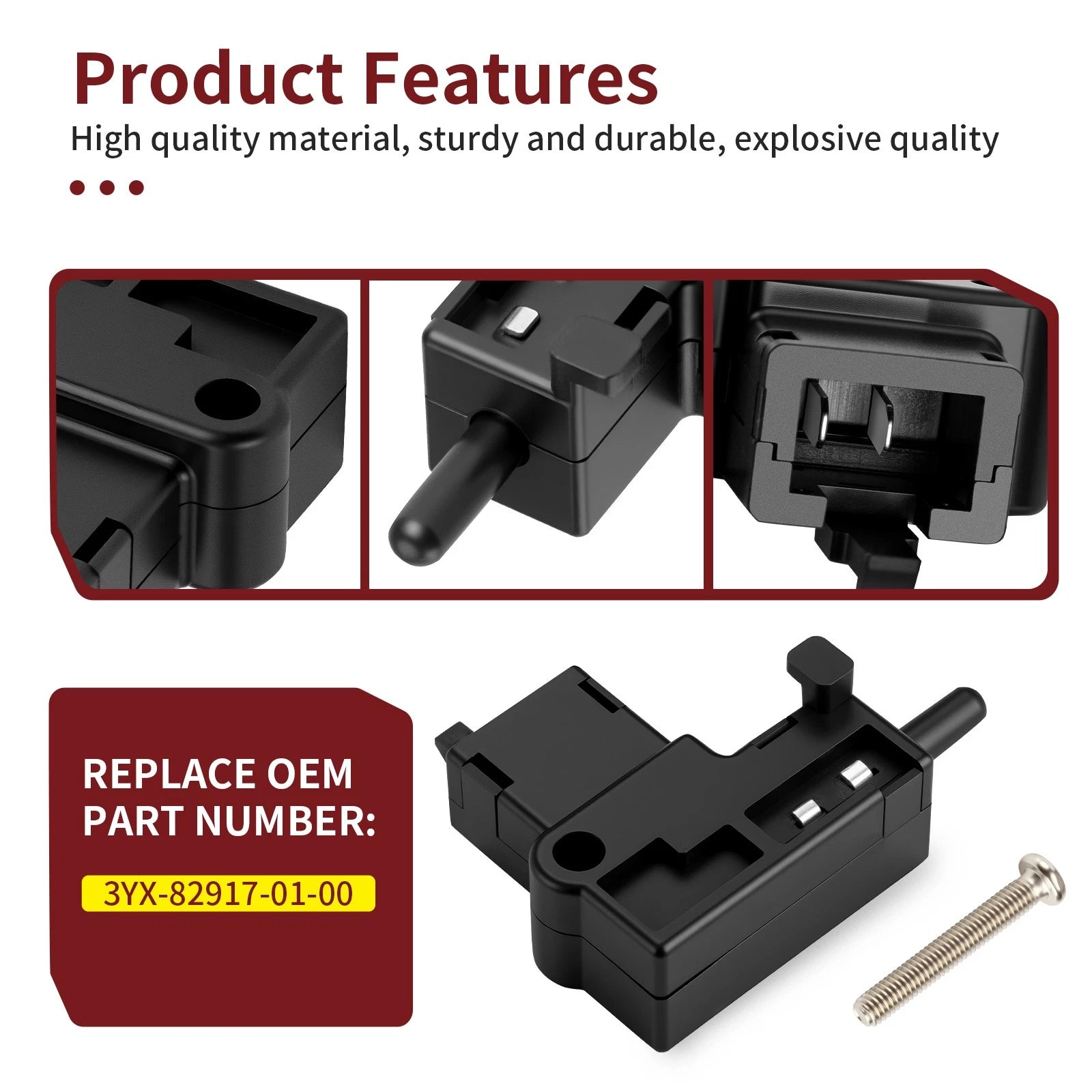 Left Clutch Lever Switch for Yamaha Bolt R-Spec XVS950 (2014–2024) 3YX-82917-01-00