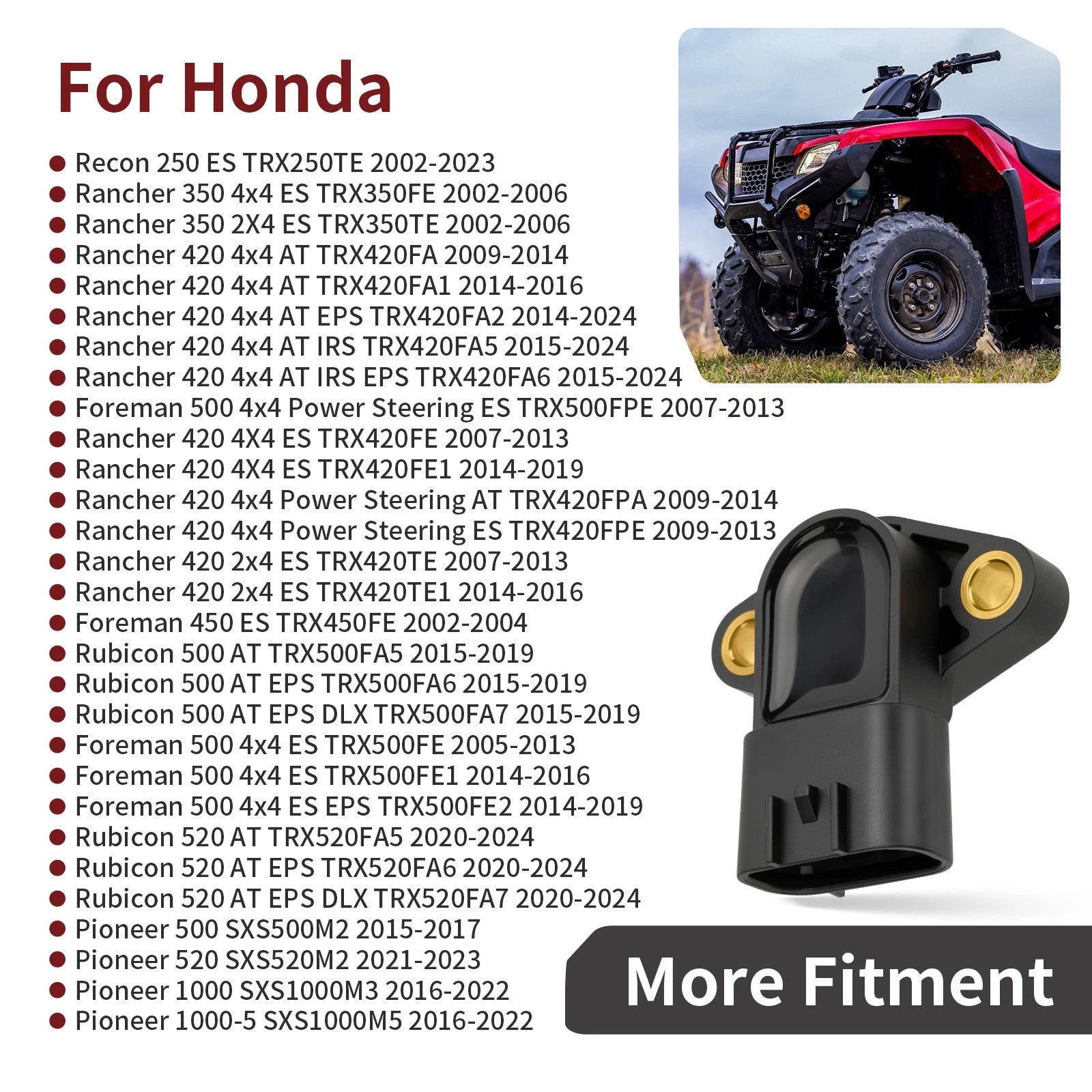 Angle Sensor for Honda Rancher 420 4X4 ES TRX420FE (2007–2019) TRX420FE1