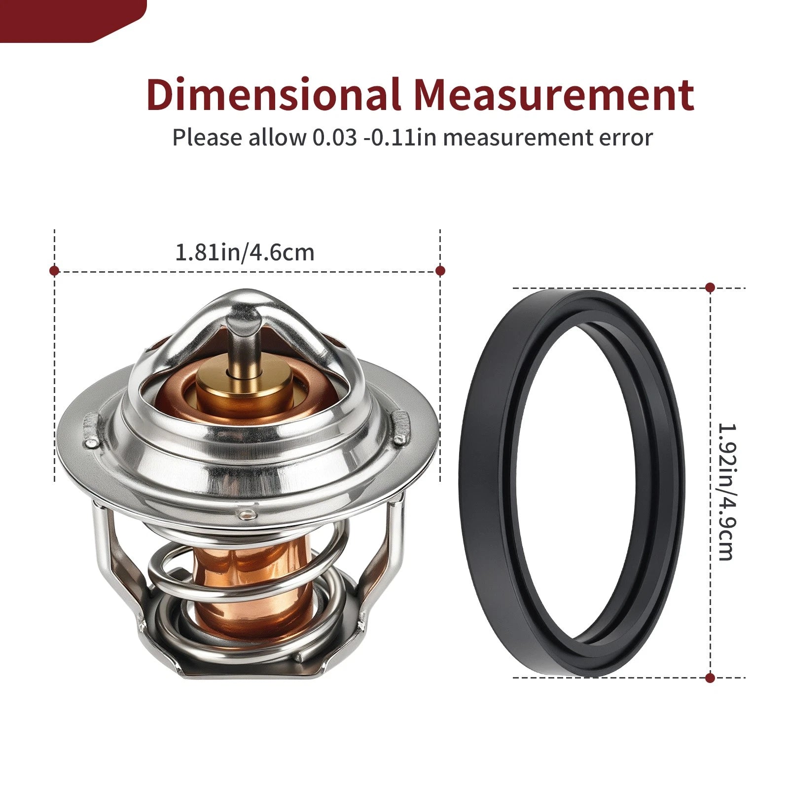 Thermostat with O-Ring 7052496 for Polaris RZR 800 (2011–2014), RZR 570 (2012–2022)