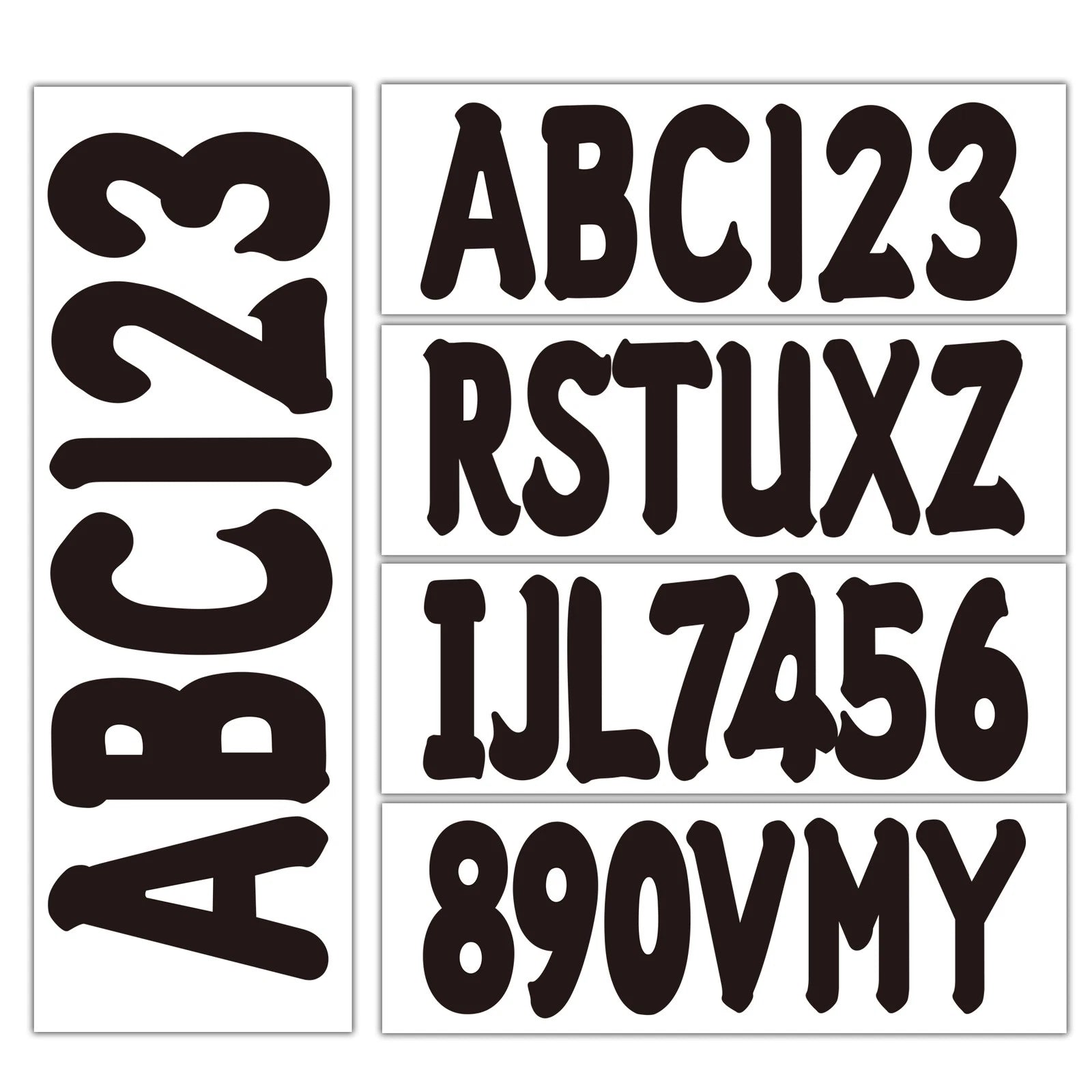 Set of 4 Boat Hull Identification Registration Kits A-Z & 0-9 for Marine Vehicle