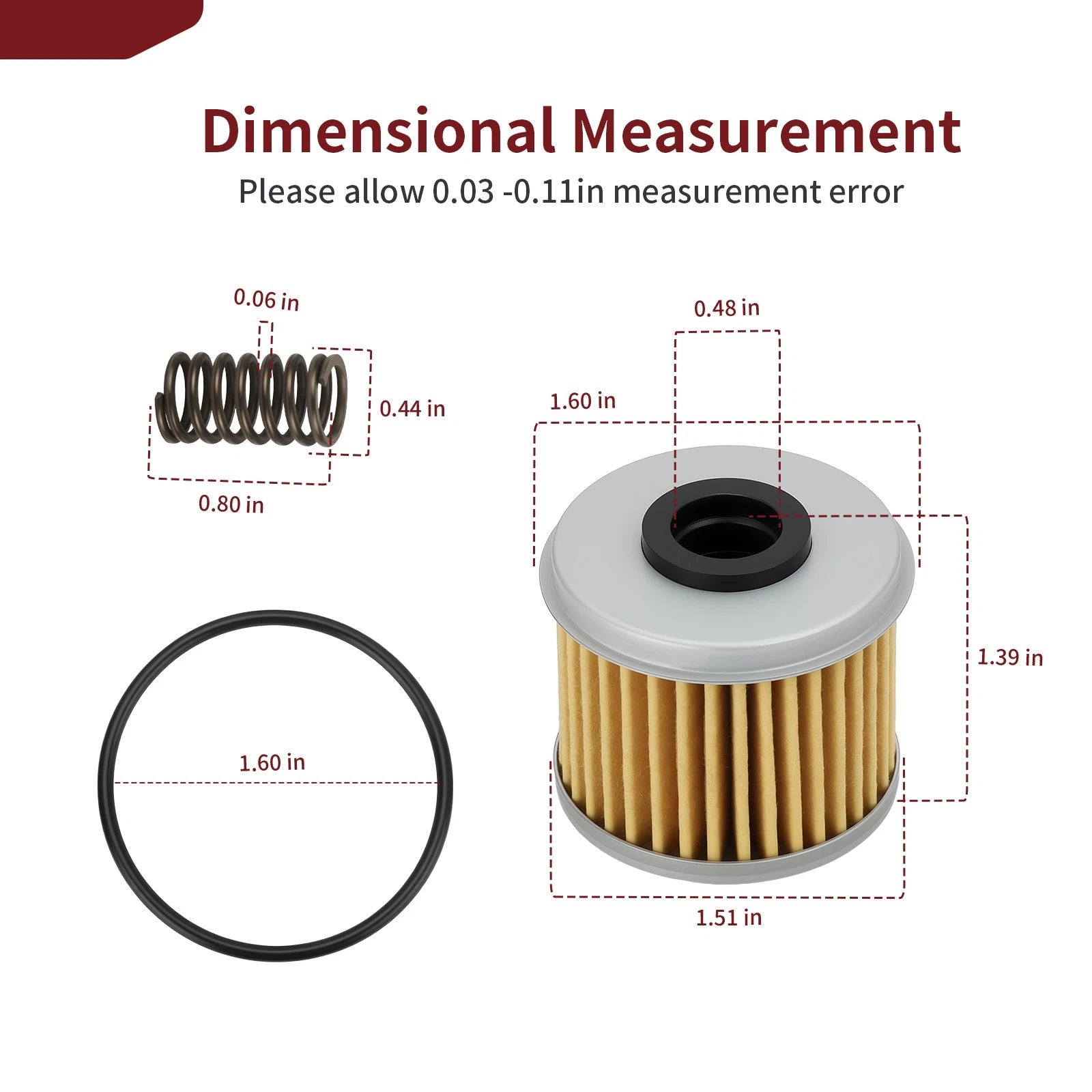 5 Oil Filters for Honda CRF450L CRF450R-S CRF450RL CRF450RWE CRF450RX (2019–2023)