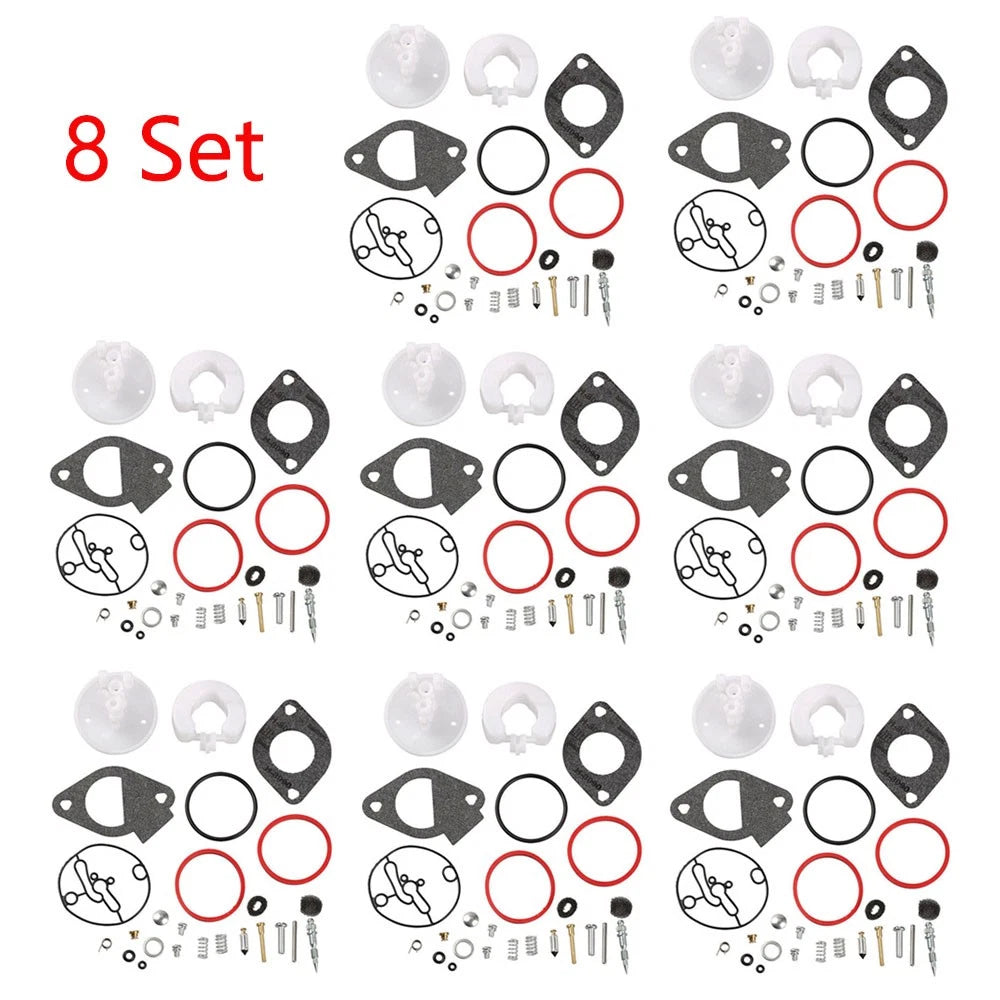 Set of 8 Carburetor Rebuild Kits for Briggs & Stratton Nikki (796184)