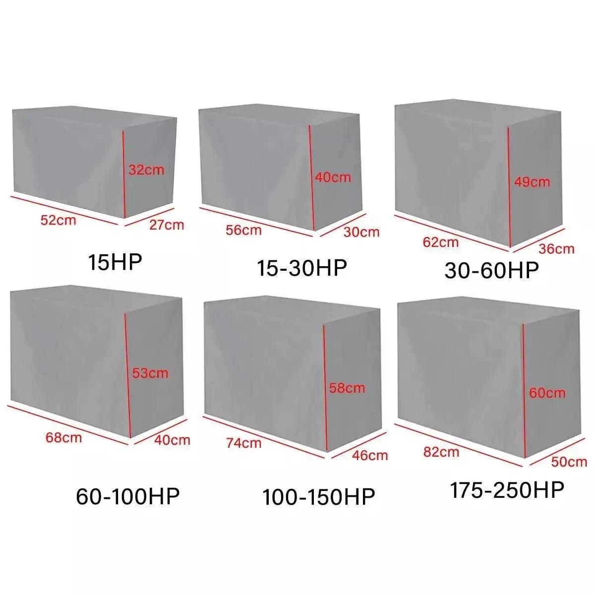 Outboard Motor Engine Cover for Universal 30-60 HP (Trailerable)