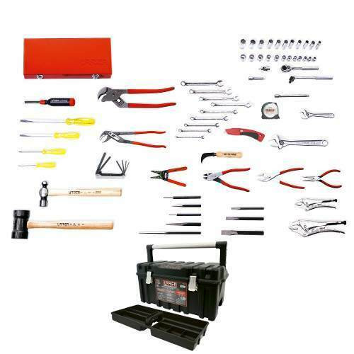 URREA 68 pc Metric industrial basic tool sets with toolbox #99211M