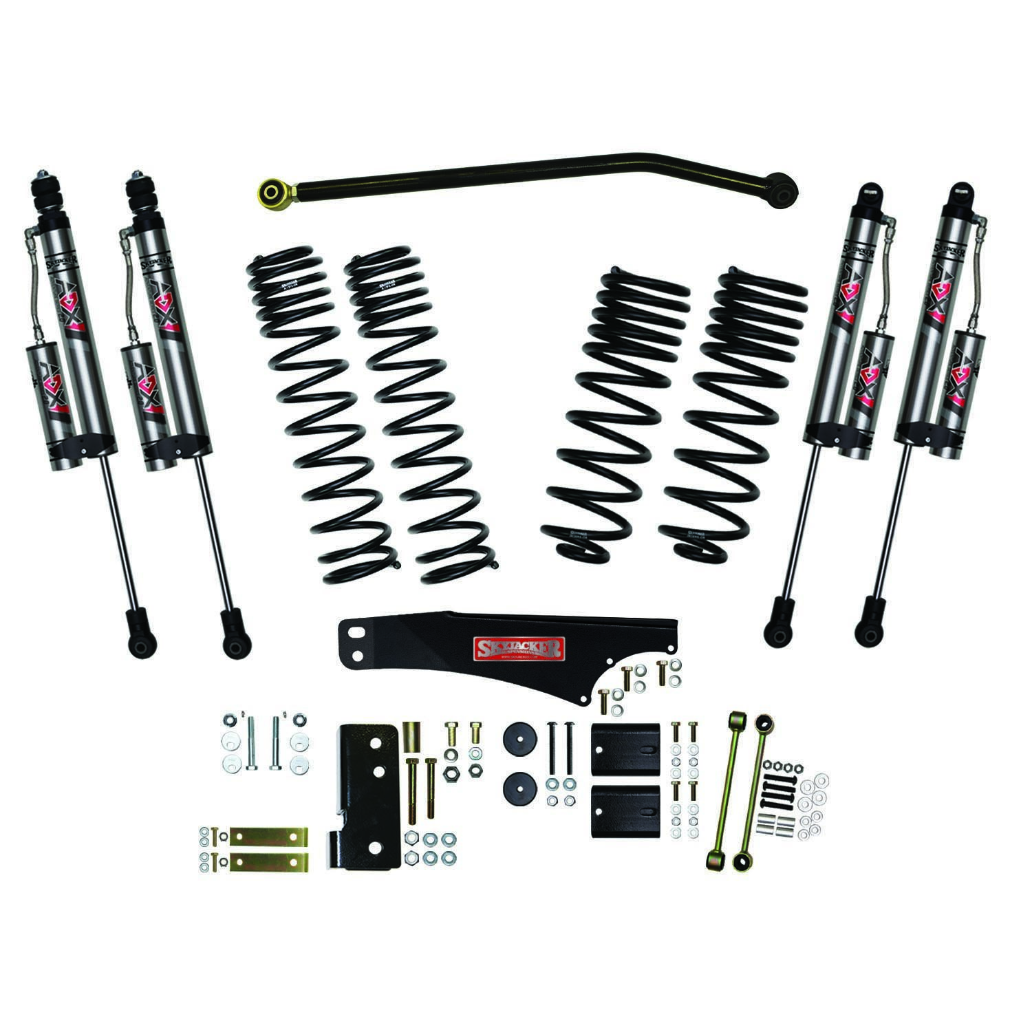 Skyjacker JK35BKXLT 3.5" Dual Rate Long Travel Suspension Lift with ADX Reservoir Shocks for 07-18 Jeep Wrangler JK