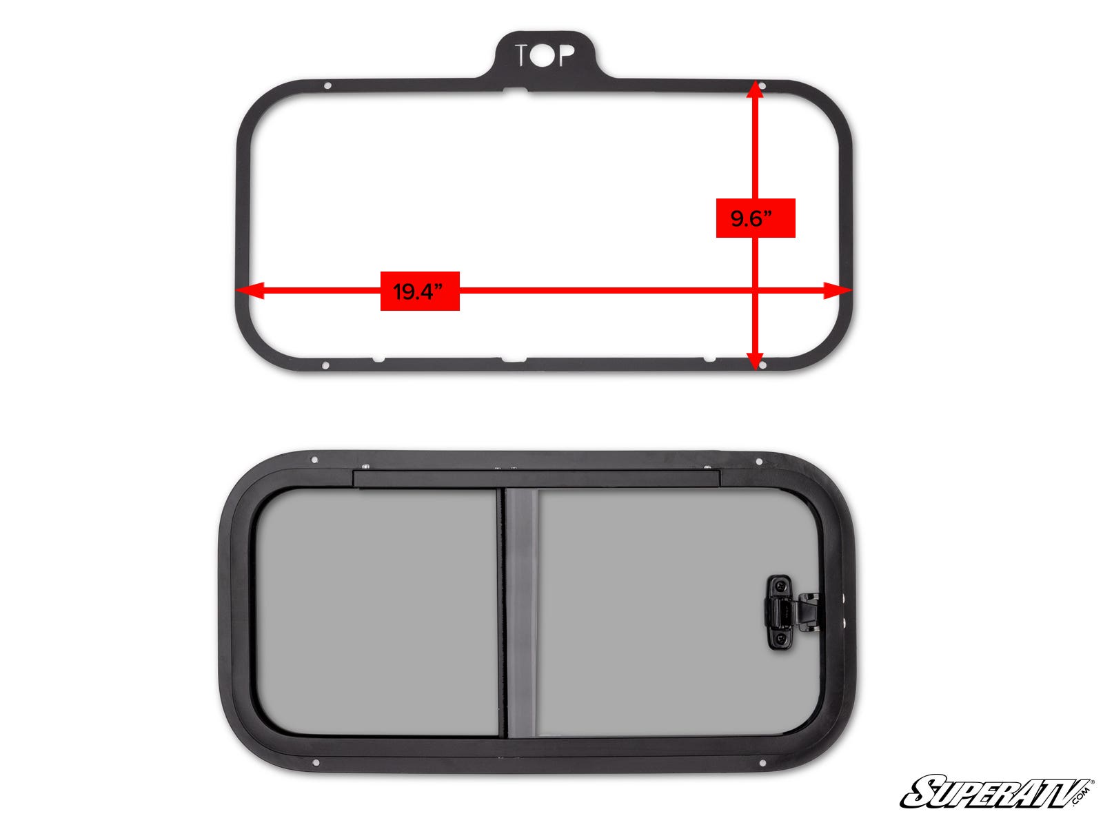 SLIDING WINDOW KIT FOR SUPERATV POLYCARBONATE REAR WINDSHIELDS