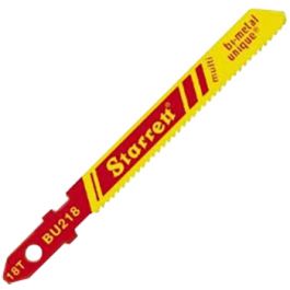 Starrett Bi-Metal Shank Cutting Jig Saw Blade, 0.04" Thick, 18 TPI, 5" x 3/8" 20pk