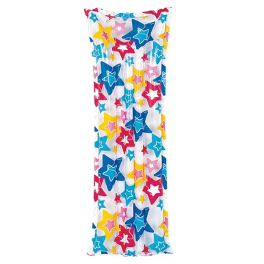 Stargazing Fun with 6′ Blue and Yellow Stars Inflatable Swimming Pool Float
