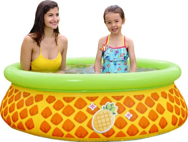 Sunny Fun! 5′ Inflatable Yellow and Green Pineapple Kiddie Swimming Pool