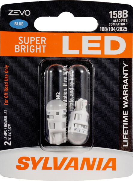 Sylvania 158BLED.BP2 #158B Blue Zevo LED Mini 2 Pack