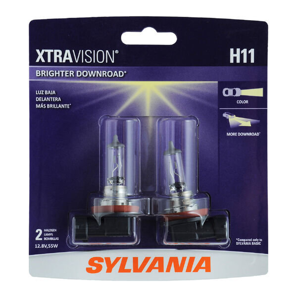 Sylvania H11XV.BP2 #H11 XtraVision Halogen Headlight Bulb 2 Pack