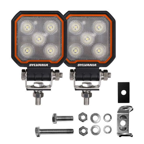 Sylvania RGCUBE3INFLV2.BX2 Rugged 3 Inch LED Pod Cube - Flood Light Pair