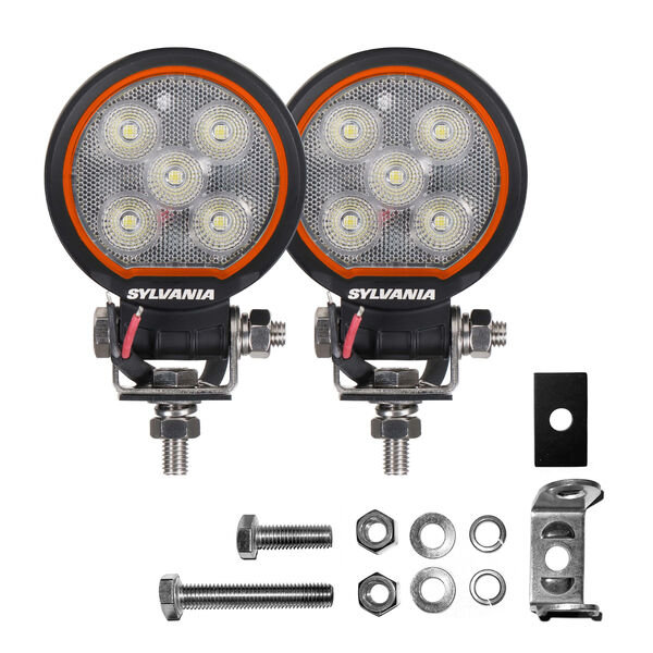Sylvania RGRND3INFLV2.BX2 Rugged 3 Inch LED Pod Round - Flood Light Pair