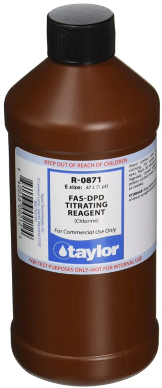 Taylor 16 oz. Titrating Reagent (Chlorine), Clear – R-0871-E