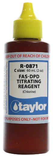 Taylor 2 oz. FAS-DPD Titrating Reagent (Chlorine), Clear – R-0871-C-12