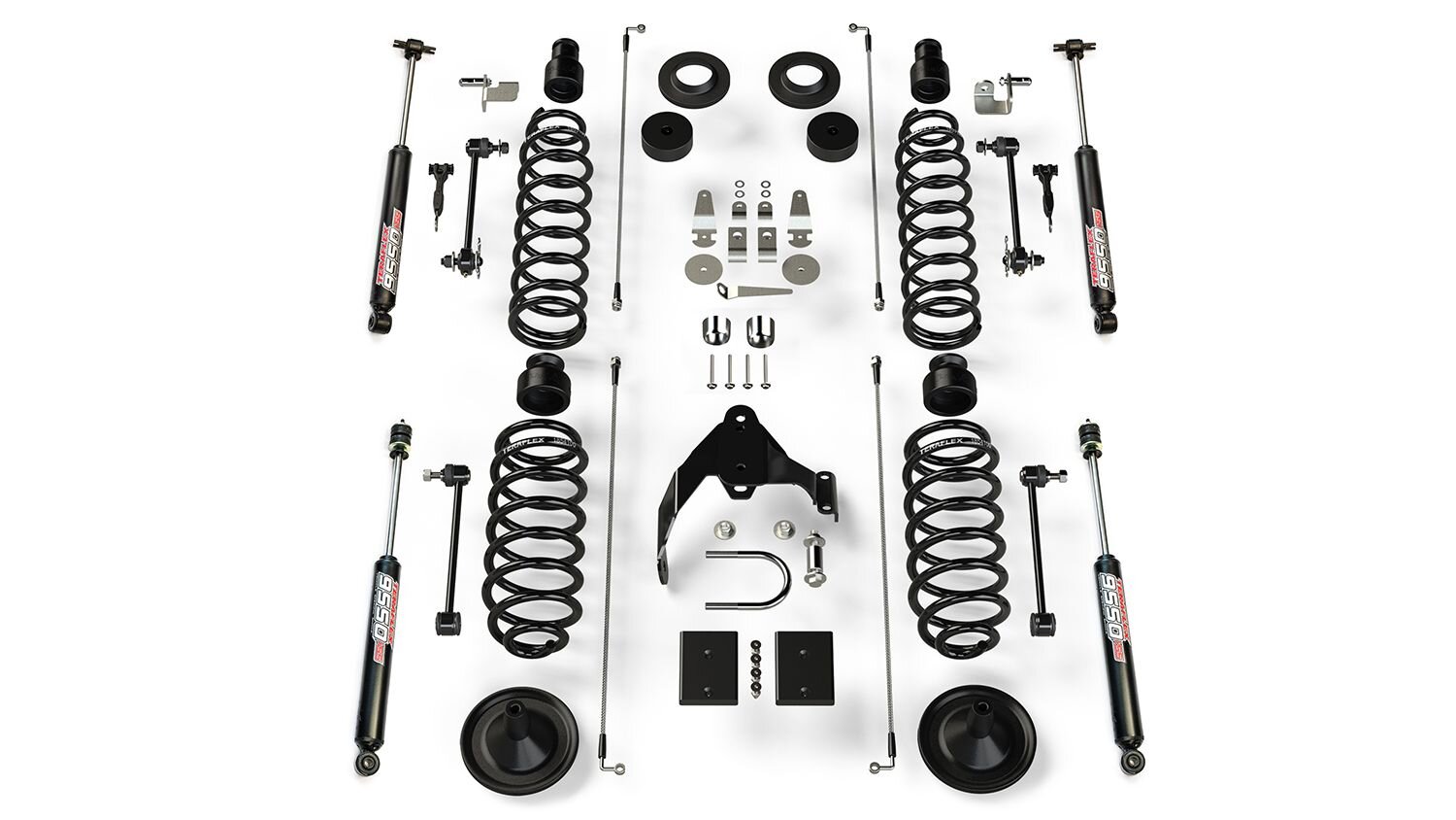Teraflex 4" Coil Spring Base Lift Kit & 9550 VSS Twin-Tube for 07-18 Jeep Wrangler JK Unlimited 4-Door