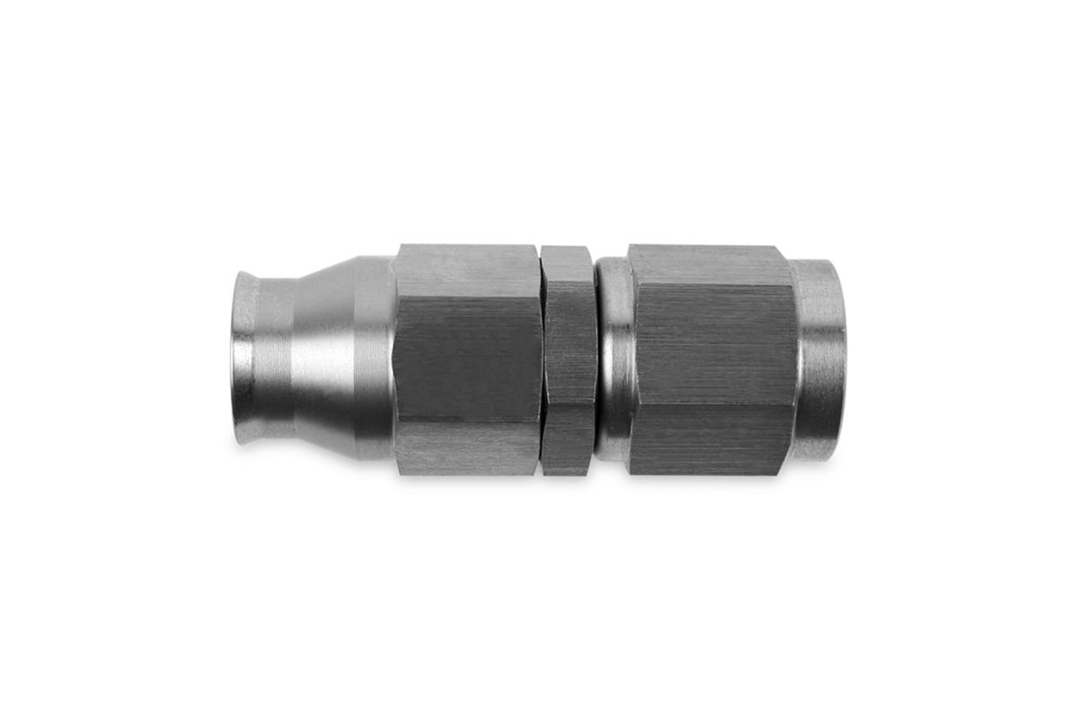RaceFlux PTFE Straight Hose End Fitting, Stainless Steel, -3AN
