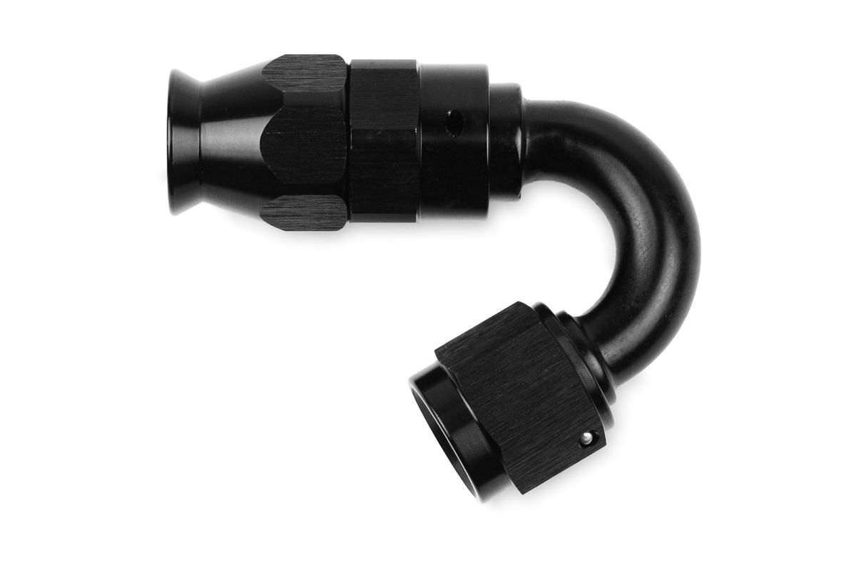RaceFlux PTFE 150-Degree Hose End Fitting, Aluminum, -6AN