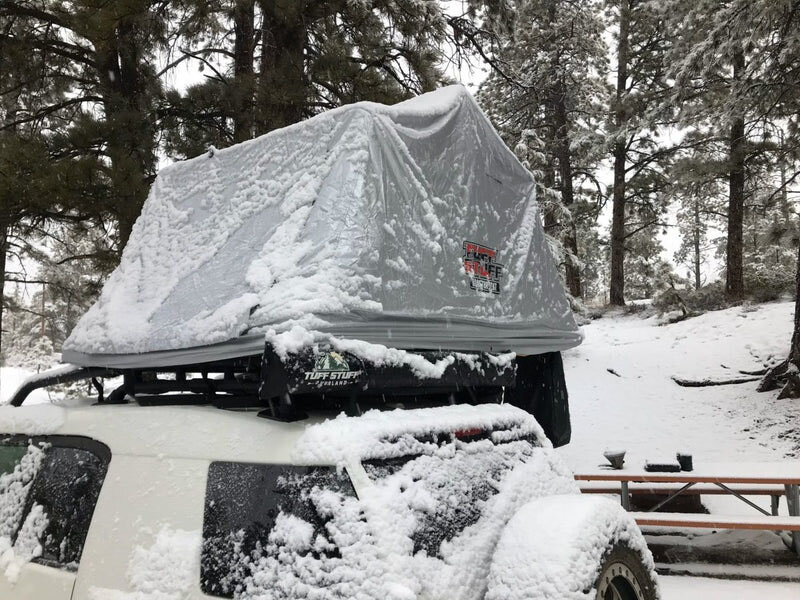 Tuff Stuff Overland Xtreme Weather Cover in Silver for Softshell Rooftop Tents