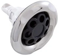 Waterway 5 Inch Massage Power Storm Jet 5 Scallop Stainless Steel Black 212-5651S
