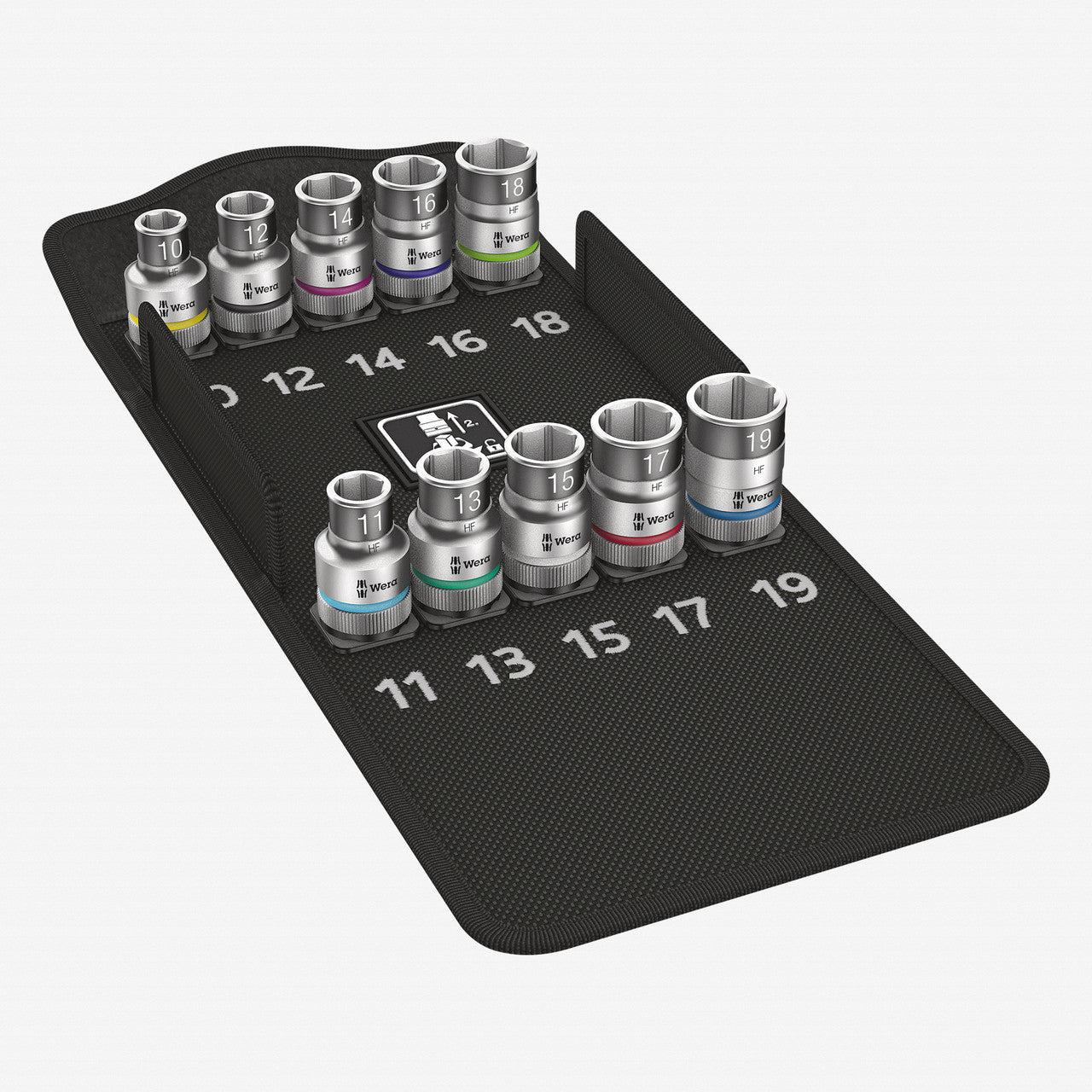Wera 004203 Zyklop Socket Set with Holding Function 1/2" Drive Metric