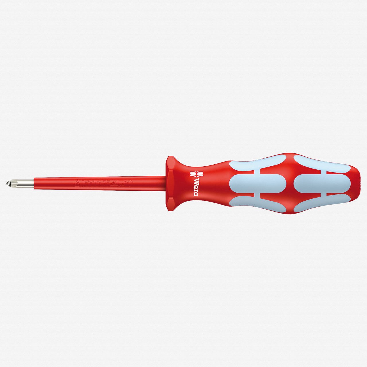 Wera 022740 Kraftform Plus VDE Stainless Pozidriv Screwdriver, #1 x 80mm