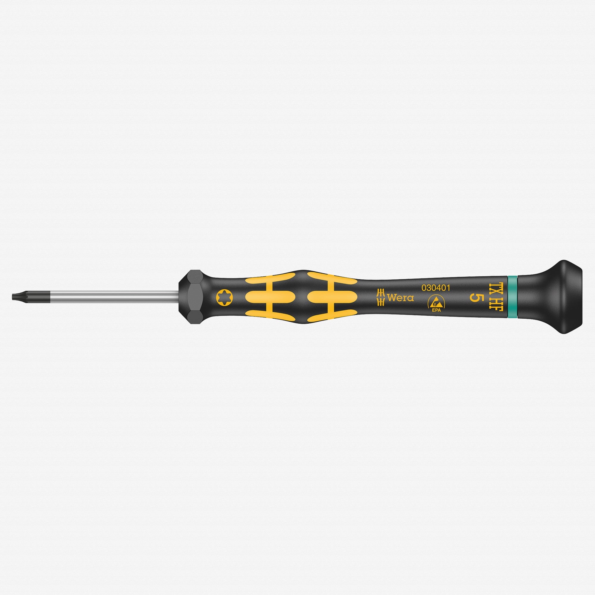 Wera 030401 T5 x 40mm ESD Safe Kraftform Micro TORX HF Precision Screwdriver